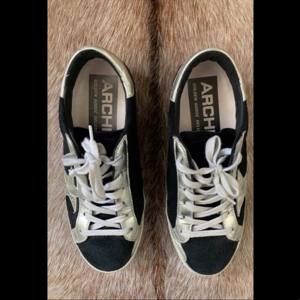 Black/Silver Golden Goose Superstar Archive